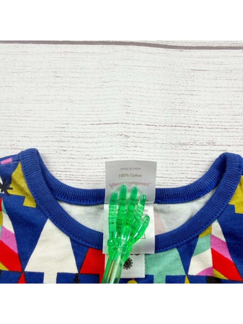 Hanna Andersson Girls Geometric Holiday Tree Print Colorful Dress 2T - Picture 3 of 4